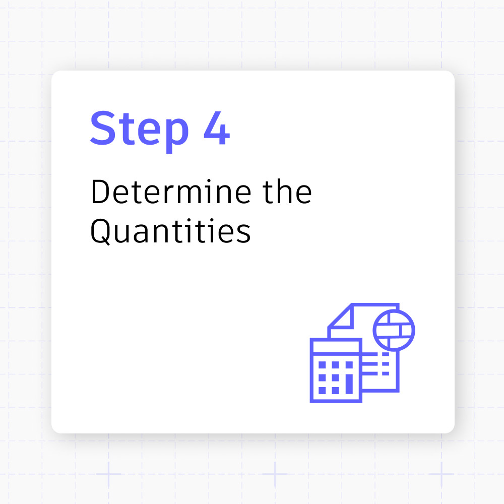 Step 4: Determine the Quantities