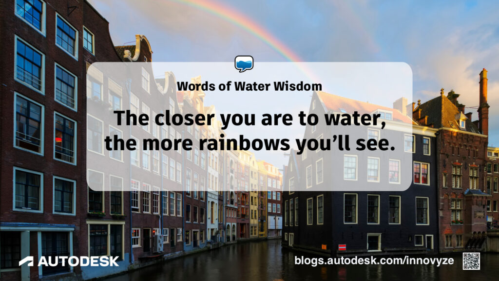 rainbow above amsterdam canals