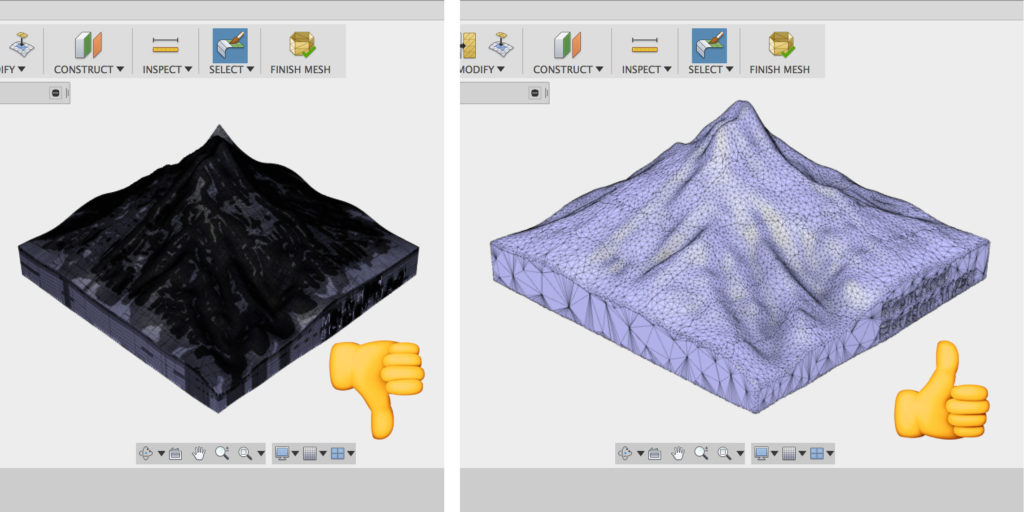 bad mesh good mesh