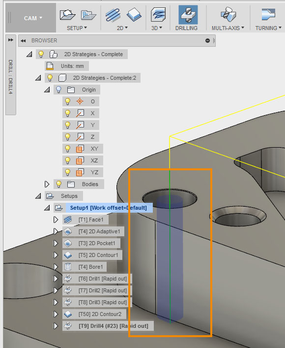 drill hole preview