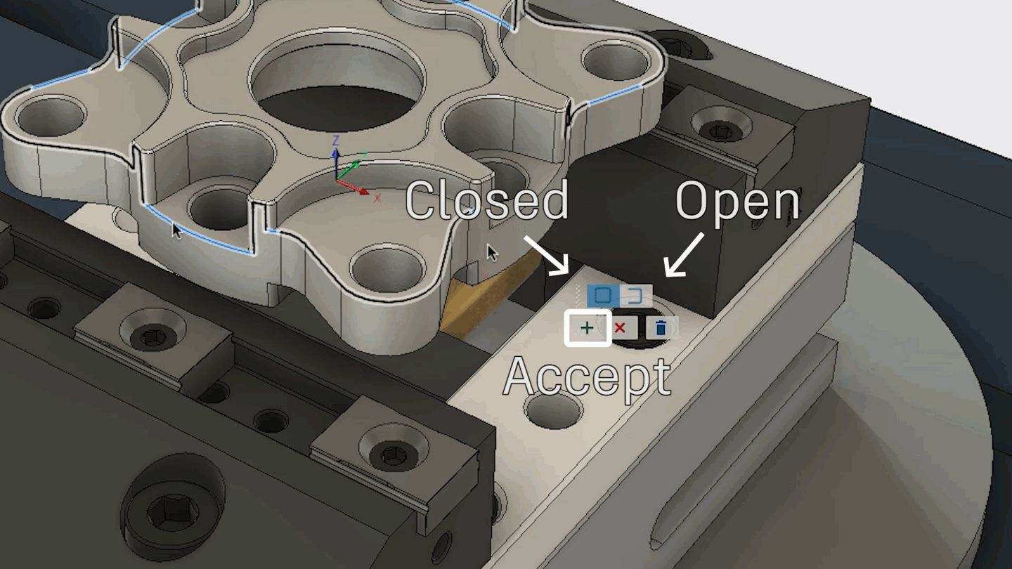 contour selection manager controls