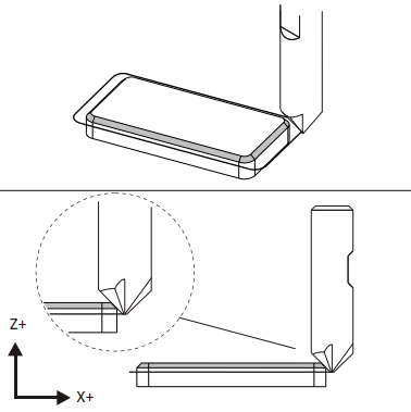 2D Chamfer Milling diagram