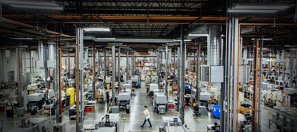 Interior of factory space