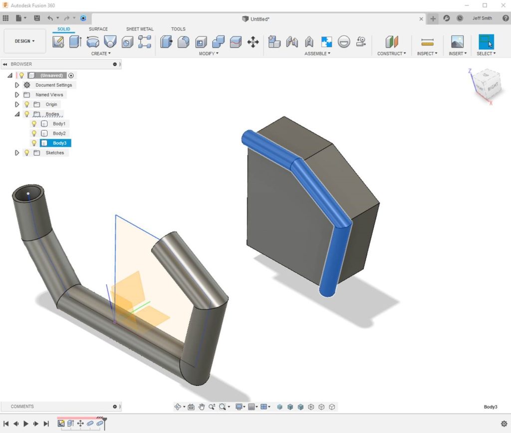 fusion 360 pipe