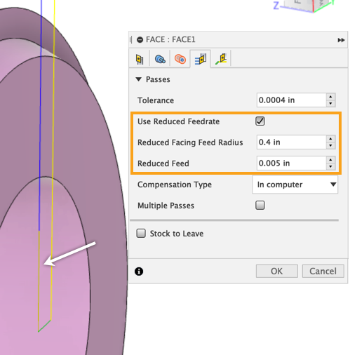 turning reduced face feed