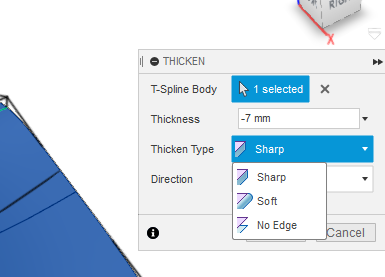 thicken command