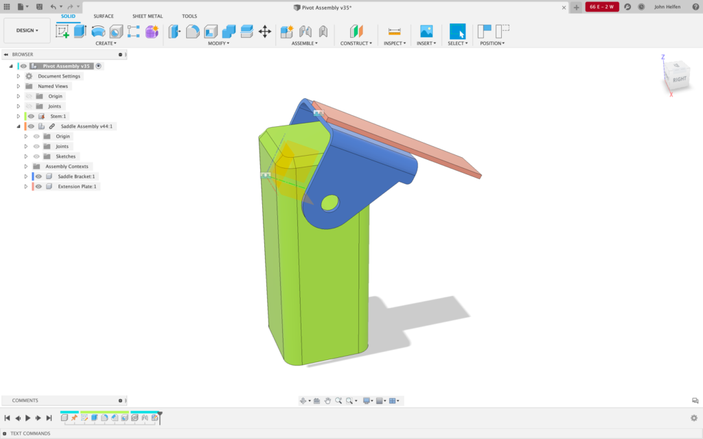 Extension plate properly positions and respecting joints at the assembly level