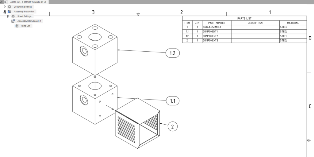 all-level-parts-list-drawings