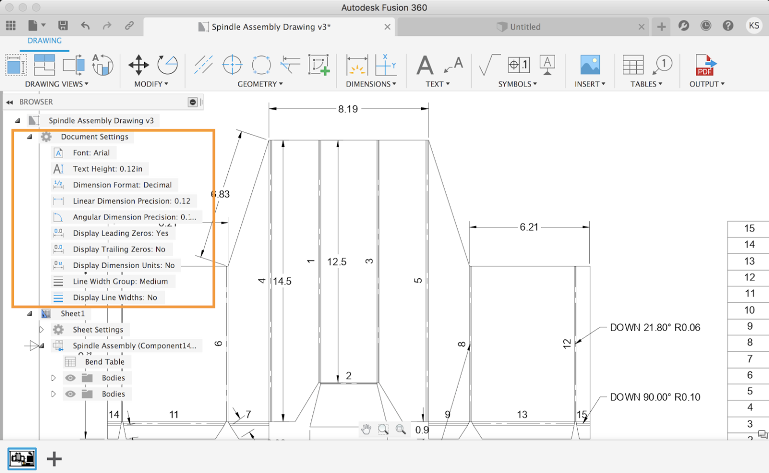 Fusion 360 чертеж