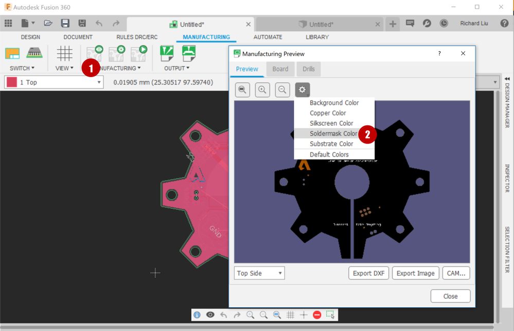 change-3d-pcb-color-fusion-360