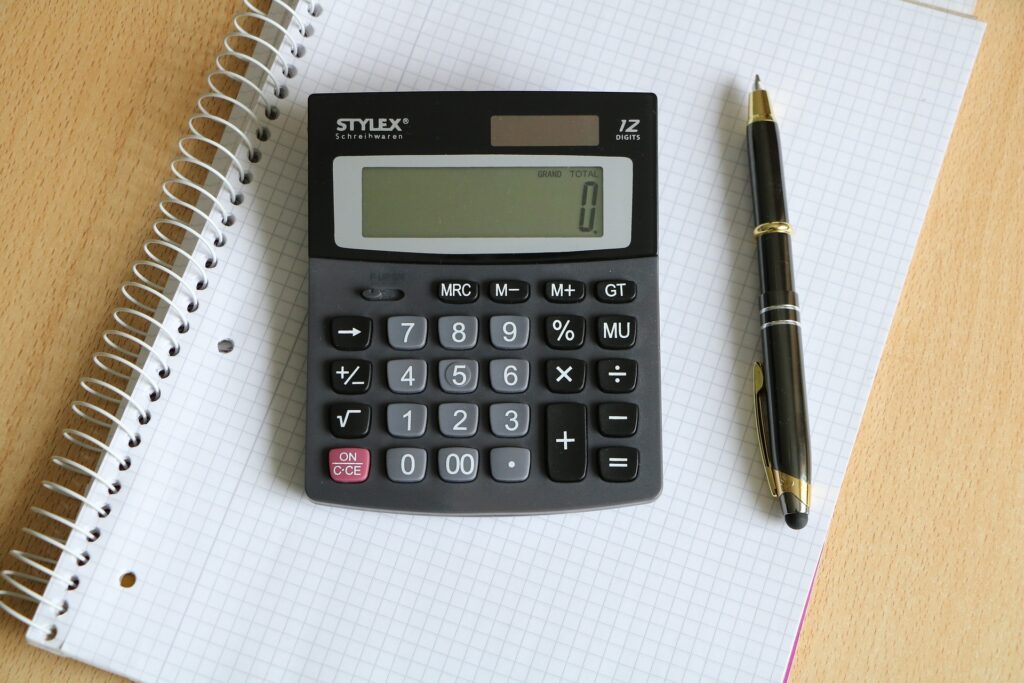 Free: Architecture supplies with calculator on white desk Free Photo 