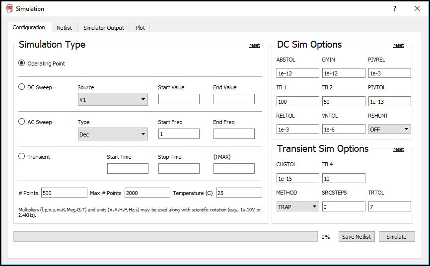 configuration tab