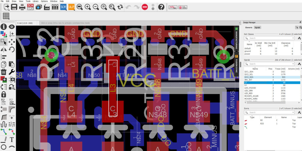 Finding signal on board