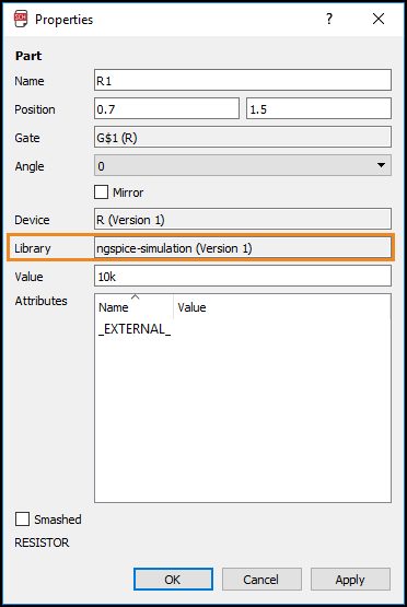 part property ngspice library