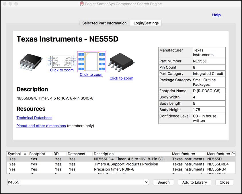 samacsys part search