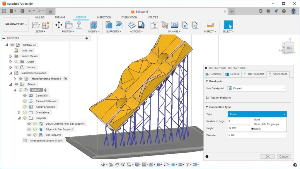 Autodesk Fusion model 3D printing