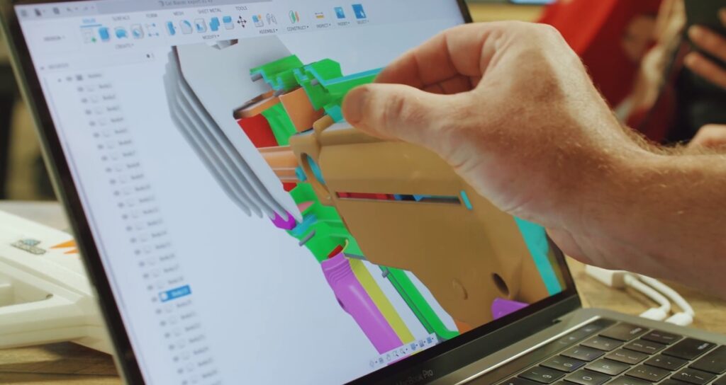 Guinn Partners close-up CAD model Autodesk Fusion