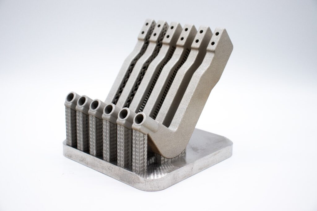 Part made using Metal Powderbed Fusion (MPBF) 3D printing