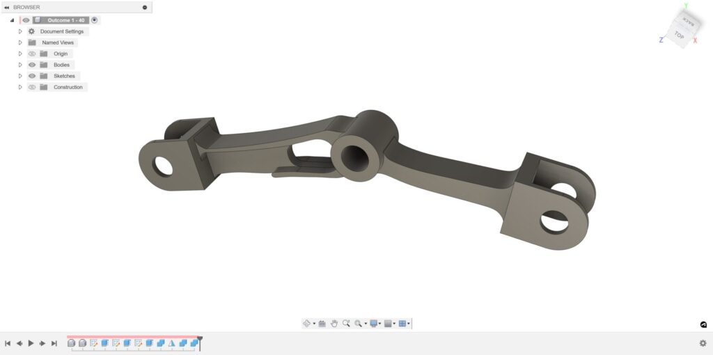 3D model in Autodesk Fusion