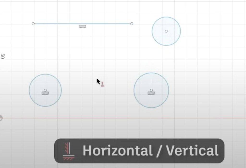 Sketch Constraints Autodesk Fusion: Horizontal/Vertical