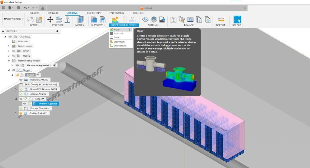 Metal Powder Bed Fusion process simulation Autodesk Fusion