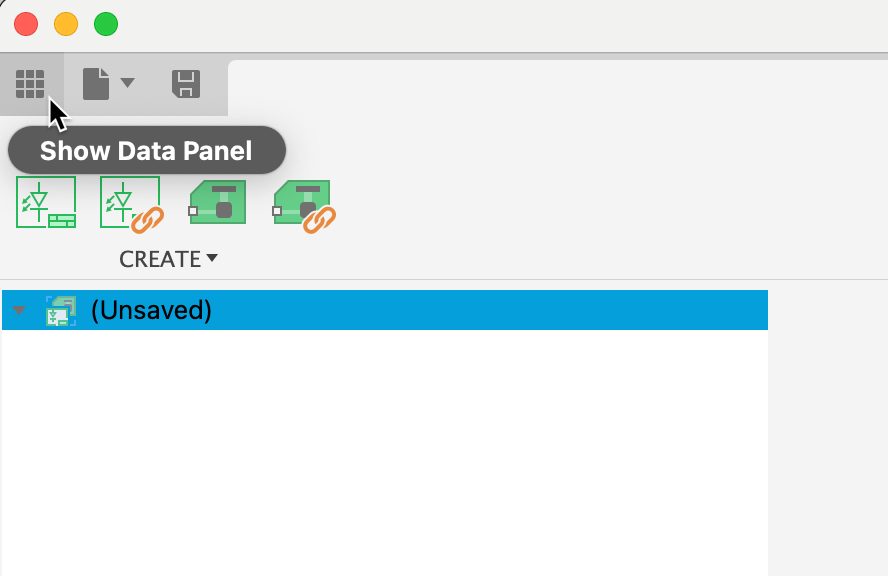 Access the data panel