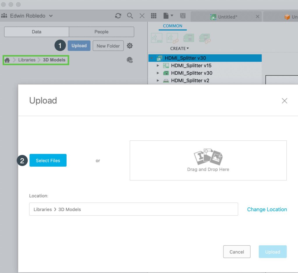 Linking components with 3D models