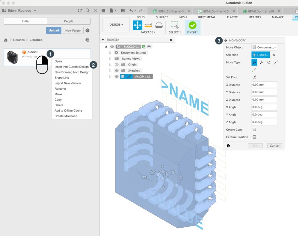 Autodesk Fusion Data Panel