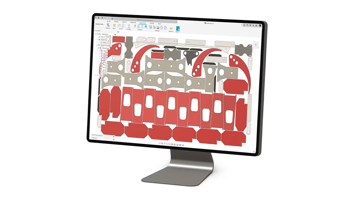 Nesting automation in Autodesk Fusion. 