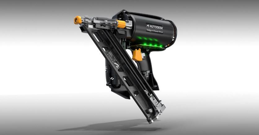 Nailgun with LED lighting