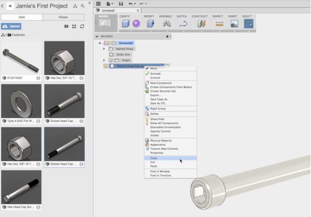 Fusion fastener design interface