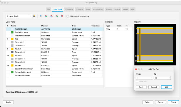 Autodesk Fusion Design Rule Layer Setup