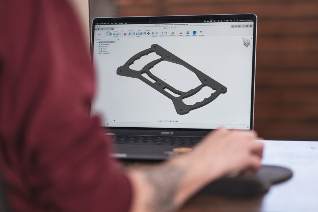 Autodesk Fusion on a laptop screen