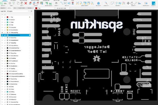 Autodesk Fusion Top and Bottom Silkscreen Layers