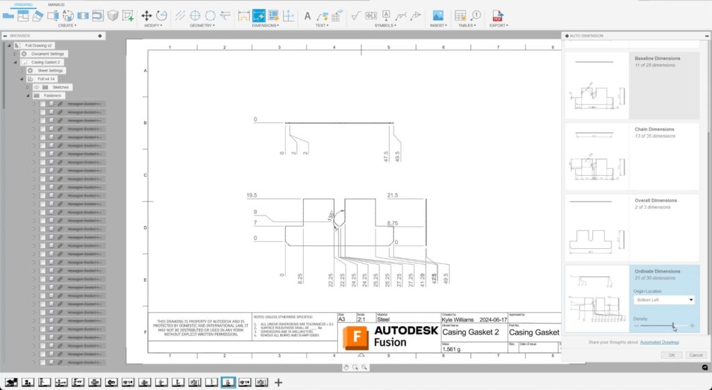 AI drawing automation in Autodesk Fusion