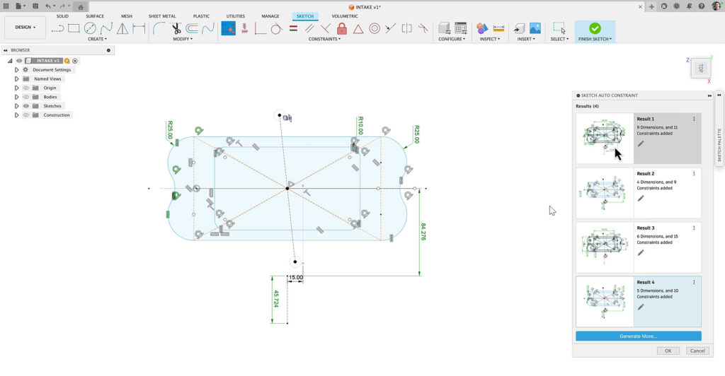 AI AutoConstrain in Fusion Automated Drawings