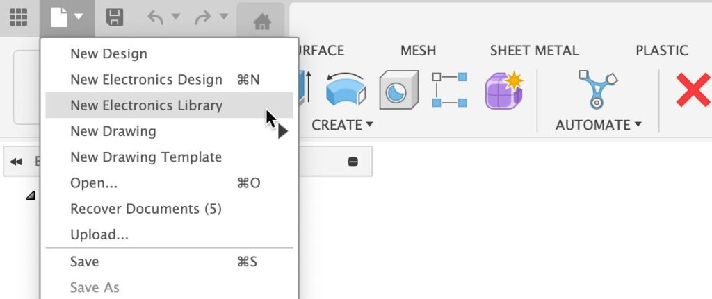 New electronics library in Fusion 