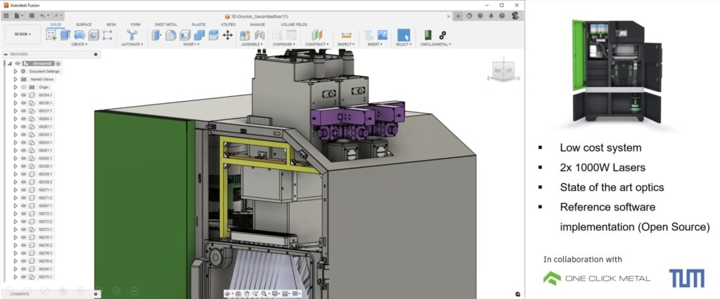 Technical demonstrator for laser powder bed fusion.