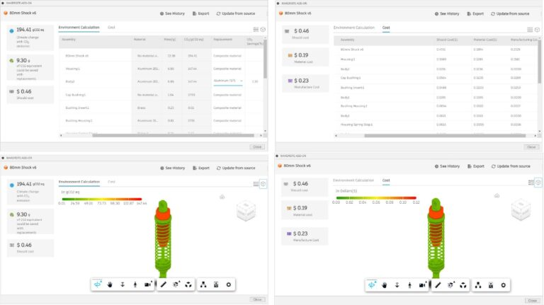 The Makersite add-on for Autodesk Fusion.