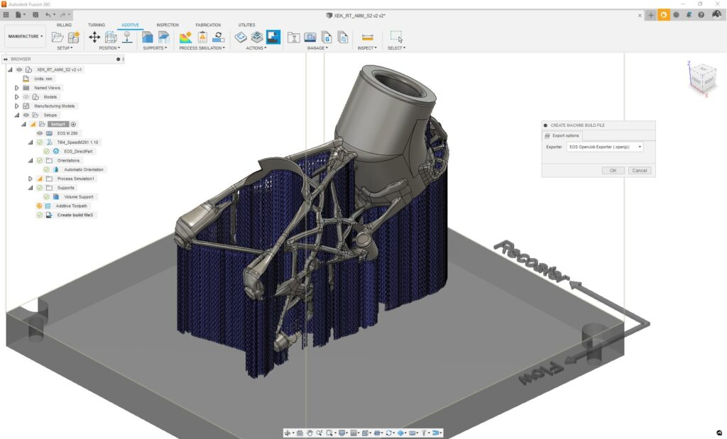 Autodesk Fusion supports additive manufacturing.